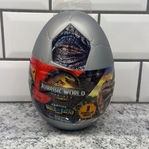 Jurassic World Kids Captivz Build N Battle Surprise‎ Egg Silver 8 Surprises NEW